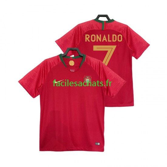 Maillot Portugal Cristiano Ronaldo 7 Retro 2018 Domicile Homme MC