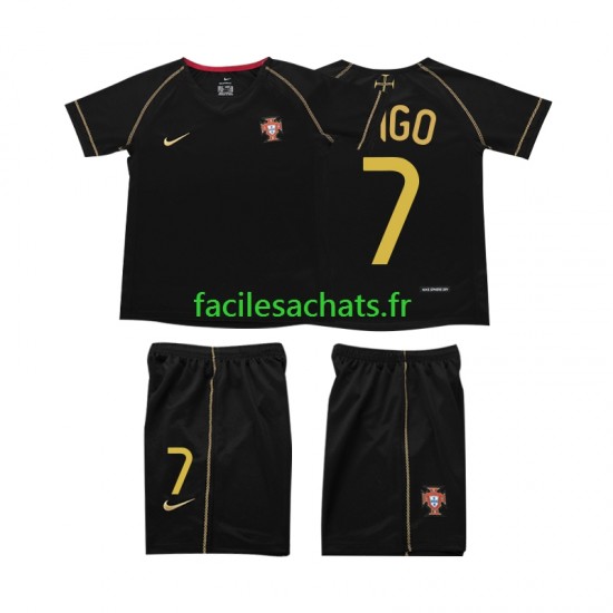 Maillot Portugal FIGO 7 Retro 2006 Extérieur Enfant MC