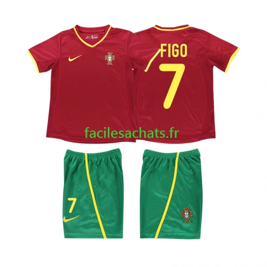 Maillot Portugal FIGO 7 Retro 2002 Domicile Enfant MC