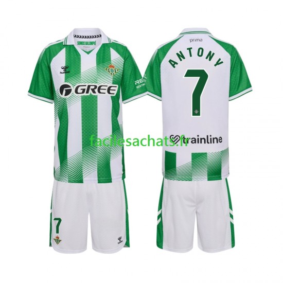 Maillot Real Betis Anthoy 7 2026-2027 Domicile Enfant MC