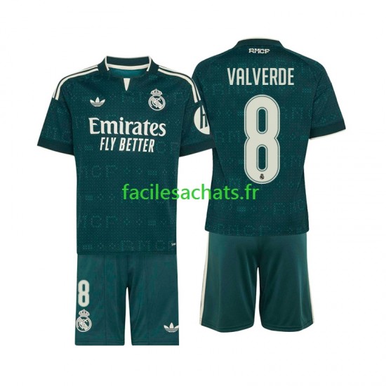 Maillot Real Madrid Federico Valverde 8 2026-2027 Extérieur Enfant MC