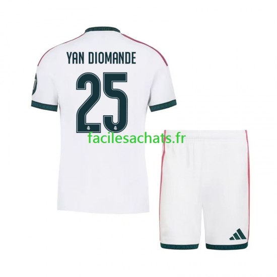 Maillot Real Madrid Yan Diomande 25 2026-2027 Domicile Enfant MC