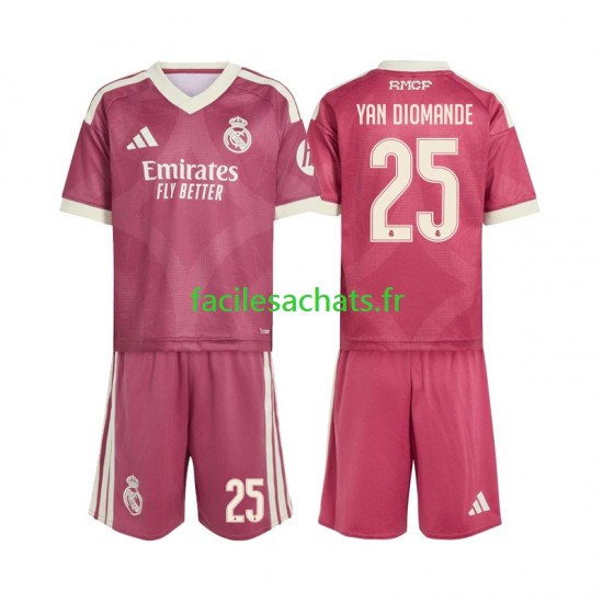 Maillot Real Madrid Yan Diomande 25 2026-2027 3ème Enfant MC