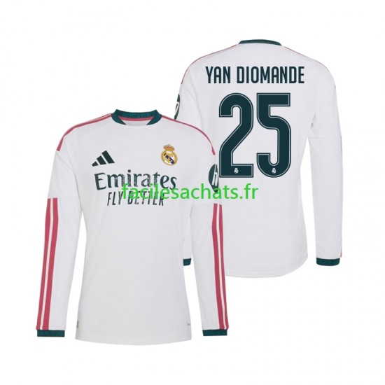Maillot Real Madrid Yan Diomande 25 2026-2027 Domicile Homme ML