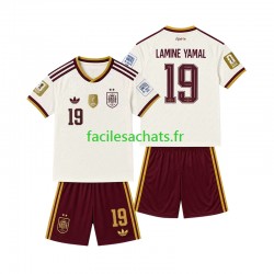 Maillot Espagne 2-star Lamine Yamal 19 2026-2027 Extérieur Enfant MC
