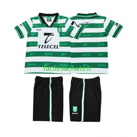 Maillot Sporting CP Retro 1999 2000 Domicile Enfant MC