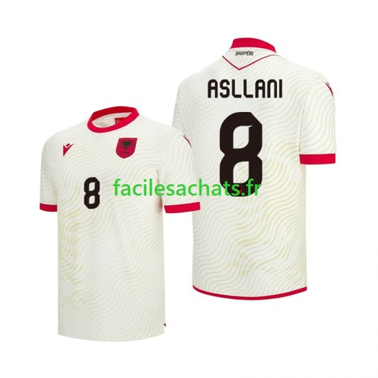Maillot Albanie Kristjan Asllani 8 Extérieur Coupe du Monde 2026 Homme MC