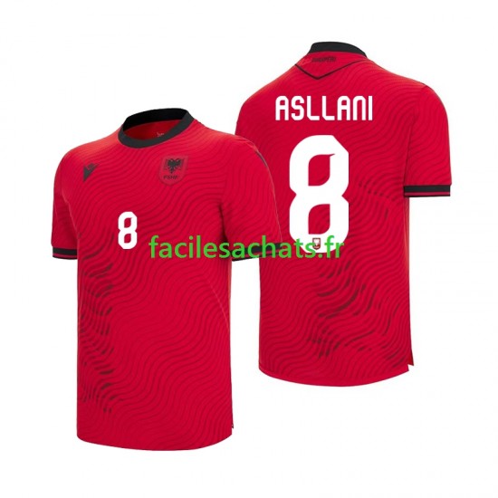 Maillot Albanie Kristjan Asllani 8 Domicile Coupe du Monde 2026 Homme MC
