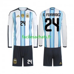 Maillot Argentine Enzo Fernandez 24 Domicile Coupe du Monde 2026 Enfant ML Maillot Argentine Enzo Fernandez 24 Domicile Coupe du Monde 2026 Enfant ML