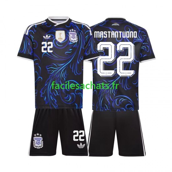 Maillot Argentine Franco Mastantuono 22 Extérieur Coupe du Monde 2026 Enfant MC