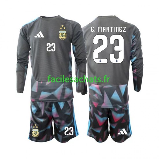 Maillot Argentine Emiliano Martinez 23 Gardien Domicile Coupe du Monde 2026 Enfant ML