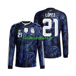 Maillot Argentine Jose Manuel Lopez 21 Extérieur Coupe du Monde 2026 Homme ML Maillot Argentine Jose Manuel Lopez 21 Extérieur Coupe du Monde 2026 Homme ML