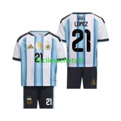 Maillot Argentine Jose Manuel Lopez 21 Domicile Coupe du Monde 2026 Enfant MC Maillot Argentine Jose Manuel Lopez 21 Domicile Coupe du Monde 2026 Enfant MC