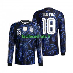 Maillot Argentine Nico Paz 18 Extérieur Coupe du Monde 2026 Homme ML Maillot Argentine Nico Paz 18 Extérieur Coupe du Monde 2026 Homme ML