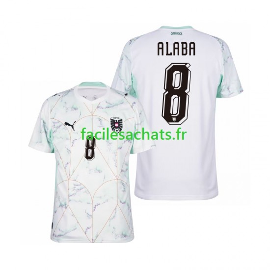 Maillot Autriche David Alaba 8 Extérieur Coupe du Monde 2026 Homme MC