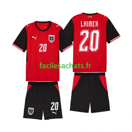 Maillot Autriche Konrad Laimer 20 Domicile Coupe du Monde 2026 Enfant MC