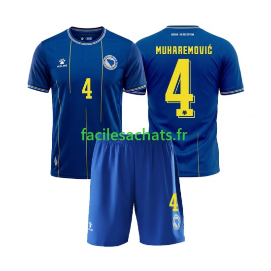 Maillot Bosnie Herzégovine Tarik Muharemovic 4 Domicile Coupe du Monde 2026 Enfant MC