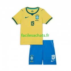 Maillot Brésil Endrick 19 Domicile Coupe du Monde 2026 Enfant MC