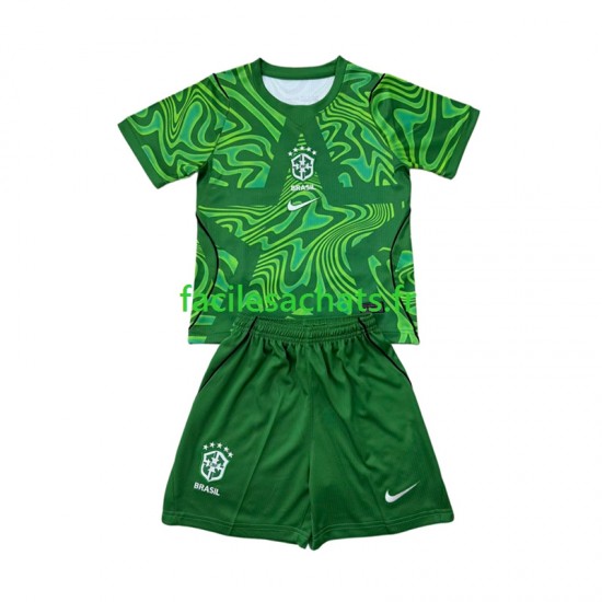 Maillot Brésil Gardien Extérieur Coupe du Monde 2026 Enfant MC