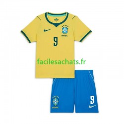 Maillot Brésil Matheus Cunha 9 Chidlren Domicile Coupe du Monde 2026 MC