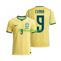 Maillot Brésil Matheus Cunha 9 Domicile Coupe du Monde 2026 Homme MC Maillot Brésil Matheus Cunha 9 Domicile Coupe du Monde 2026 Homme MC