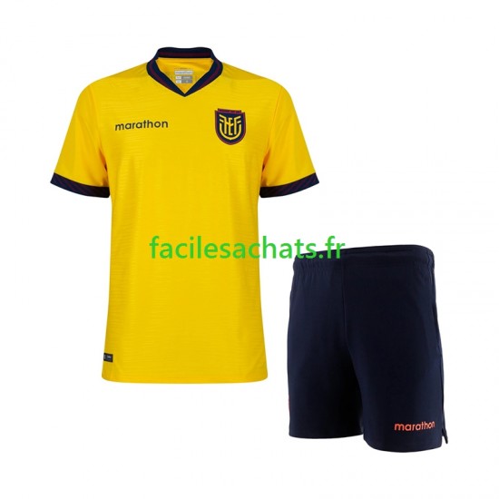 Maillot Ecuador Domicile Coupe du Monde 2026 Enfant MC