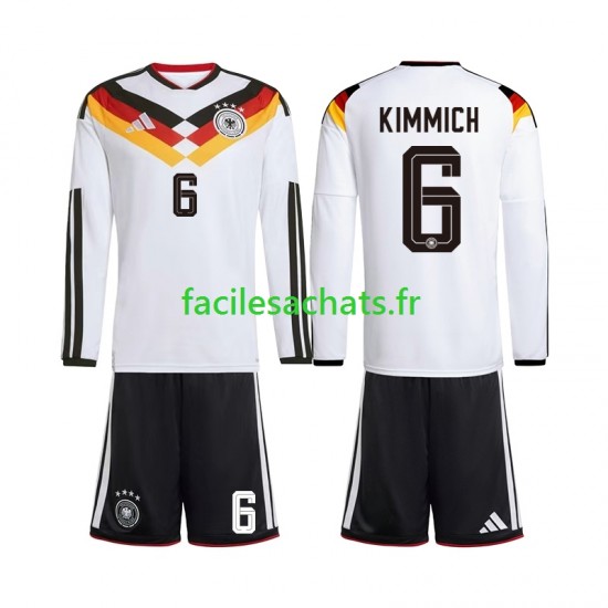 Maillot Allemagne Joshua Kimmich 6 Domicile Coupe du Monde 2026 Enfant ML