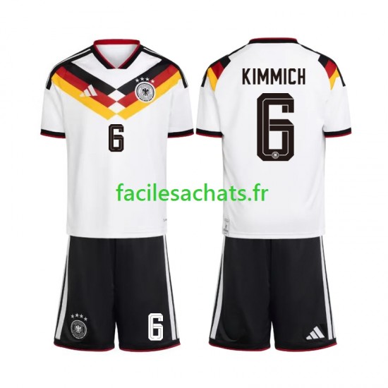 Maillot Allemagne Joshua Kimmich 6 Domicile Coupe du Monde 2026 Enfant MC