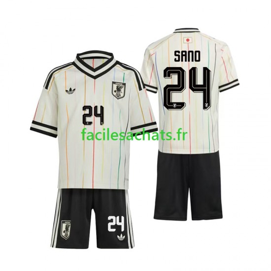 Maillot Japon Kaishu Sano 24 Extérieur Coupe du Monde 2026 Enfant MC