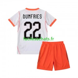 Maillot Pays-Bas Denzel Dumfries 22 Extérieur Coupe du Monde 2026 Enfant MC