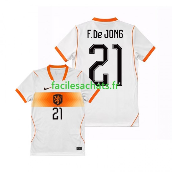Maillot Pays-Bas Frenkie de Jong 21 Extérieur Coupe du Monde 2026 Homme MC