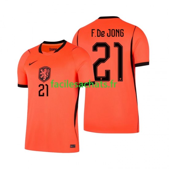 Maillot Pays-Bas Frenkie de Jong 21 Domicile Coupe du Monde 2026 Homme MC