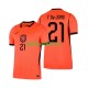 Maillot Pays-Bas Frenkie de Jong 21 Domicile Coupe du Monde 2026 Homme MC