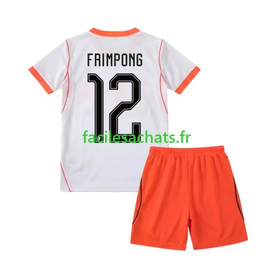 Maillot Pays-Bas Jeremie Frimpong 12 Extérieur Coupe du Monde 2026 Enfant MC