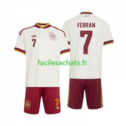 Maillot Espagne Ferran Torres 7 Extérieur Coupe du Monde 2026 Enfant MC Maillot Espagne Ferran Torres 7 Extérieur Coupe du Monde 2026 Enfant MC
