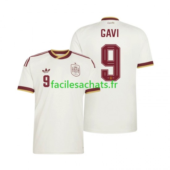 Maillot Espagne Gavi 9 Extérieur Coupe du Monde 2026 Homme MC