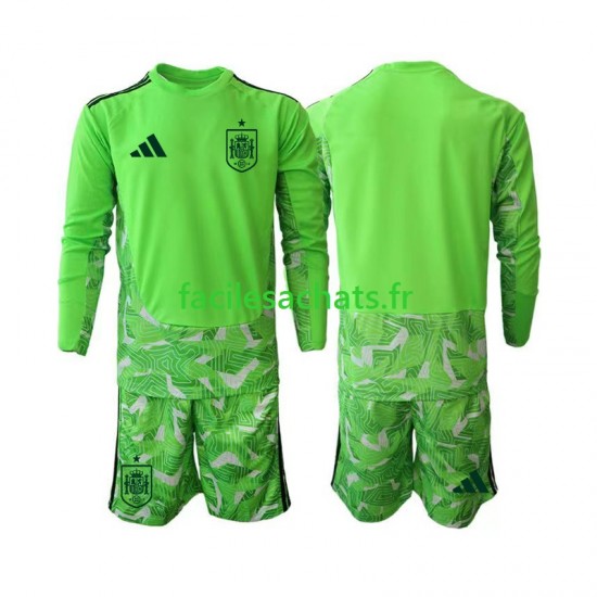 Maillot Espagne 6th Green color Gardien Coupe du Monde 2026 Enfant ML
