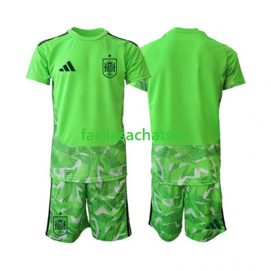 Maillot Espagne 6th Green color Gardien Coupe du Monde 2026 Enfant MC