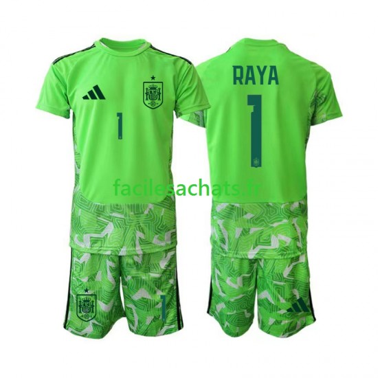 Maillot Espagne David Raya 1 6th Green color Gardien Coupe du Monde 2026 Enfant MC
