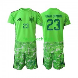 Maillot Espagne Unai Simon 23 6th Green color Gardien Coupe du Monde 2026 Enfant MC Maillot Espagne Unai Simon 23 6th Green color Gardien Coupe du Monde 2026 Enfant MC