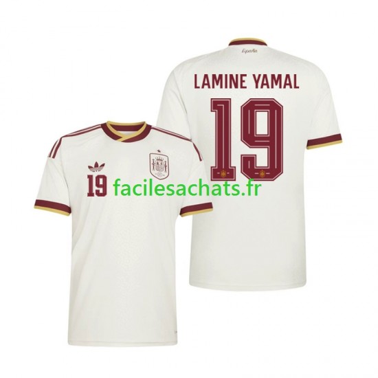 Maillot Espagne Lamine Yamal 19 Extérieur Coupe du Monde 2026 Homme MC