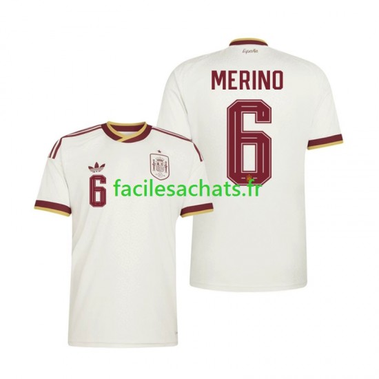 Maillot Espagne Mikel Merino 6 Extérieur Coupe du Monde 2026 Homme MC