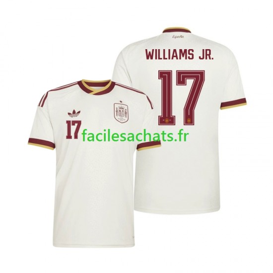 Maillot Espagne Nico Williams 17 Extérieur Coupe du Monde 2026 Homme MC