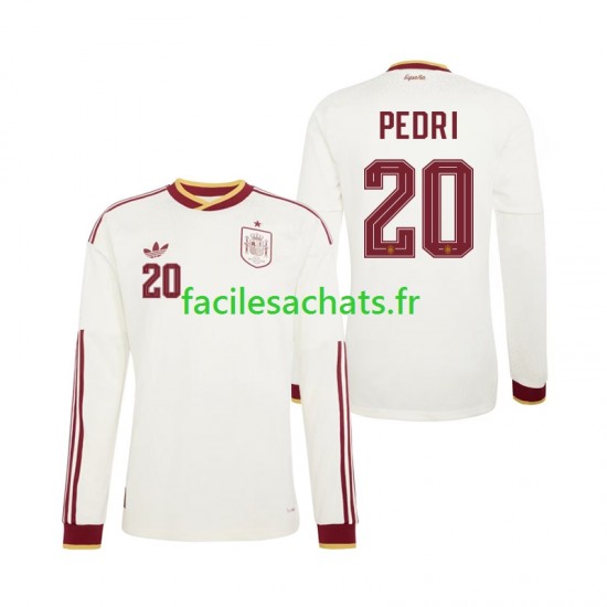 Maillot Espagne Pedri 20 Extérieur Coupe du Monde 2026 Homme ML