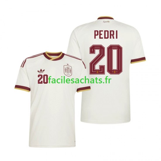 Maillot Espagne Pedri 20 Extérieur Coupe du Monde 2026 Homme MC