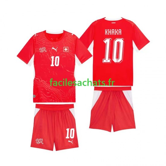Maillot Suisse Granit Xhaka 10 Domicile Coupe du Monde 2026 Enfant MC