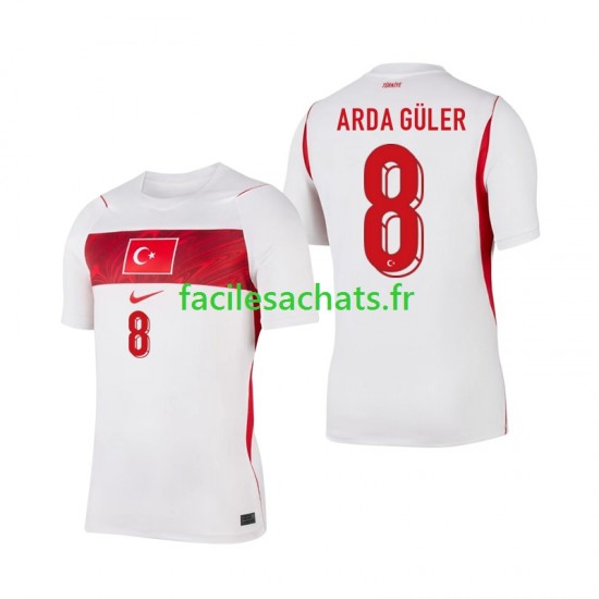 Maillot Turquie Arda Guler 8 Extérieur Coupe du Monde 2026 Homme MC