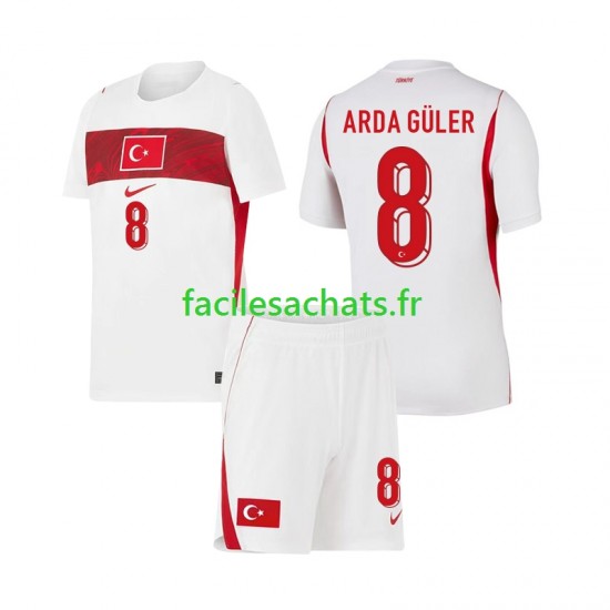 Maillot Turquie Arda Guler 8 Extérieur Coupe du Monde 2026 Enfant MC