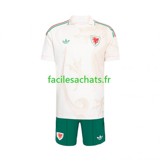 Maillot Pays de Galles Extérieur Coupe du Monde 2026 Enfant MC