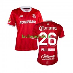 Maillot Deportivo Toluca Paulinho 26 2024-2025 Domicile Homme MC Maillot Deportivo Toluca Paulinho 26 2024-2025 Domicile Homme MC